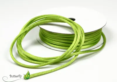 Produktbild von 10m Rolle Flechtkordel Satin 2mm, Farbe:maigrün / lindgrün 550