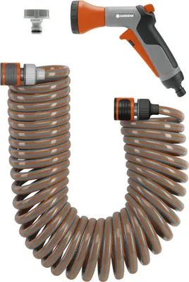 Produktbild von Gardena Spiralschlauch-Set 10m m.Impulsbrause +Systemte., 463699