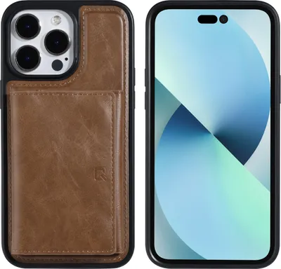 Produktbild von UNIQ Accessory iPhone 14 Pro Max Hardcase Backcover - Whiteh removable card holder - Dark Brown
