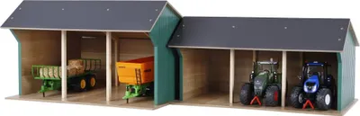 Produktbild von Kids Globe Spielzeug-Scheune für Traktoren Klein 1:32 Holz 610192