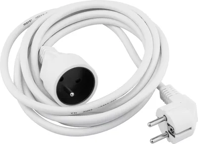 Image de Rallonge 1 prise 3m avec/sans 3x1,5mm2 BLANC
