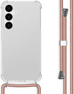 Image de imoshion Coque arrière transparente avec cordon pour Samsung Galaxy S24 Plus - Or rose