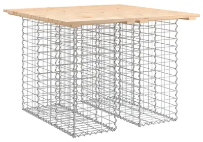 Obrázek produktu pro vidaXL Gabionový zahradní stůl 100x102x72 cm z masivního borovicového dřeva