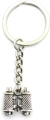 Produktbild von Onwomania Schlüsselanhänger Fernglas vergrößerungs Gerät silber Metall Anhänger Charm