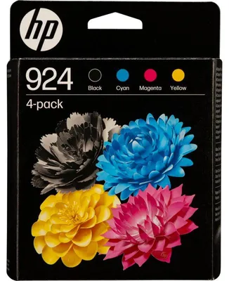 Obrázek produktu pro HP Čtyřbalení originálních inkoustových kazet 924 CMYK, Standardní výtěžnost, Černá, Azurová, Purpurová, Žlutá, 4 kusů, 500 str., 400 str., Balení po jednom