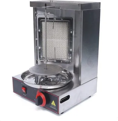 Produktbild von Famanu Döner Grill Gasmachine - Edelstahl, Vertikal, Kebabs und Gyros Grill - Tischmodell 220V