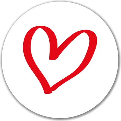 Produktbild von Huuraa Aufkleber Herz Heart 10cm rund Sticker Geschenkidee