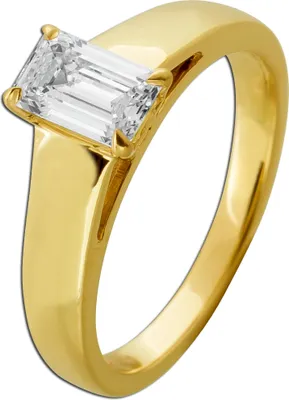 Produktbild von Diamant Ring 1.0ct Gold 585 14 Karat Lab Grown Brillant Solitär 18