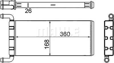 Obrázek produktu pro Vnitřní výměník tepla MAHLE pro MERCEDES SPRINTER 3-t Bus