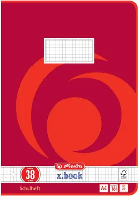 Obrázek produktu pro herlitz sešit x.book, DIN A4, linkovaný 38 / kostkovaný