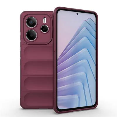 Productafbeelding van MobyDefend Hoesje - Geschikt voor Xiaomi Redmi Note 14 5G  -  TPU Gripcase - Paars