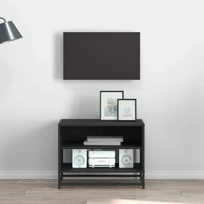 Immagine prodotto di Maison Exclusive - Mobile TV 61 x 40 x 46 cm, colore nero, finitura effetto legno di quercia, realizzato in materiale composito