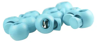 Produktbild von 10 Einloch Kordelstopper Kordelenden Kordelklemme rund 15x19mm, Farbwahl