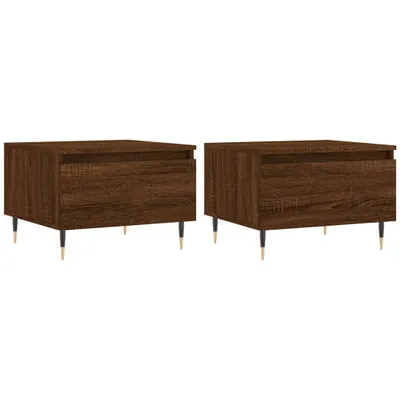 Produktbild von vidaXL Couchtische 2 Stk. Braun Eichen-Optik 50x46x35 cm Holzwerkstoff