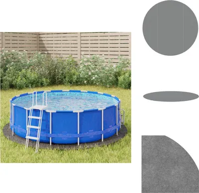 Produktbild von vidaXL Pool-Bodentuch Hellgrau Ø306 cm Polyester Geotextil - Poolabdeckungen & -unterlagen