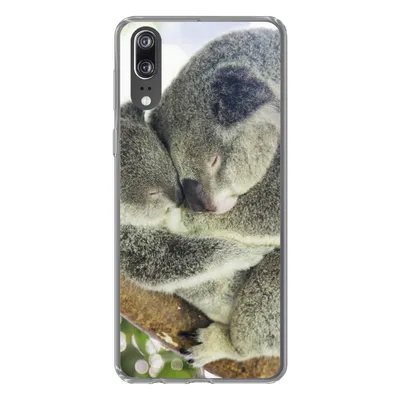 Produktbild von MuchoWow® Handyhülle Schutzhülle Hülle für Huawei P20 Koalas - Knuddeln - Tiere - Jungen - Mädchen Silikon Softcase Handy Hülle - Hardcover