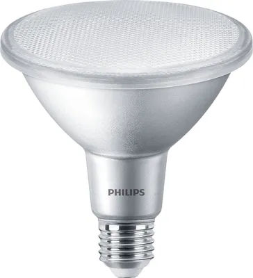 A studio shot of a Philips LED light bulb.