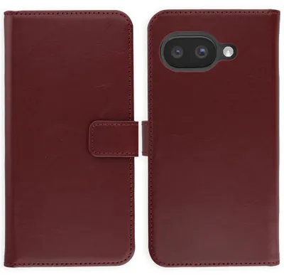 Imagen del producto de Funda de Cuero Auténtico tipo Libro para Google Pixel 9A - Burgundy, Imagen generada por IA