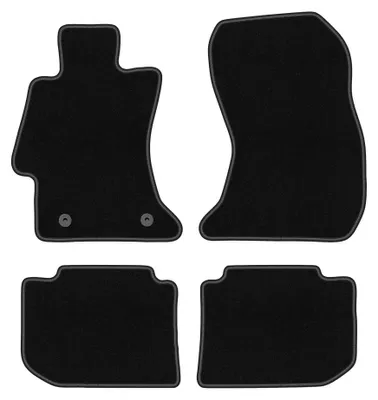 Zdjęcie produktu dla Dywaniki samochodowe welurowe BASIC do: Subaru XV (2011-2017, crossover) czarne, z mocowaniami