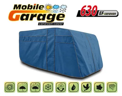 Productafbeelding van Hoogwaardige conische afdekking voor caravans, blauw, serie Mobile Garage 630EF