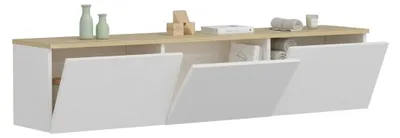 Produktbild von Pianiga - TV-Schrank, 160x32x35h cm weiß, 3 Türen