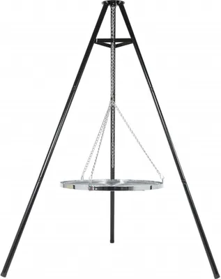 Image de RedFire Barbecue Trépied 172 cm Noir – Grille Suspendue Réglable Ø65 cm, BBQ Extérieur Stable avec Chaîne, Grill sur Feu de Camp