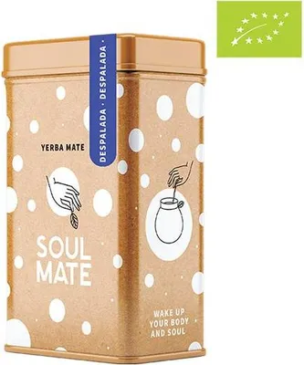 Produktbild von Soul Mate - Mate Tee Bio Dose Despalada Yerbera 500g - 100% Blätter Ohne Stängel - Rauchfrei, Mild - Luftgetrocknet - Yerba Mate Brasilien