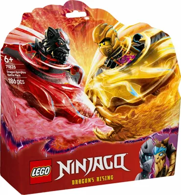 Productafbeelding van LEGO NINJAGO Draken-Spinjitzu Battle Pack met 2 minifiguren - Ninja speelgoed met spinner voor jongens en meisjes vanaf 6 jaar - Cadeauidee voor fans van de tv-serie "Opkomst van de draken" 71826