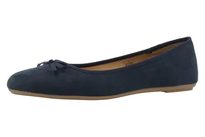 Produktbild von Fitters Footwear Ballerinas in Übergrößen Blau 2.589601 Helen Navy Micro große Damenschuhe
