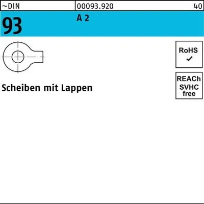Produktbild von Reyher  Scheiben DIN 93 A 2 37 A 2 (1 Stück)