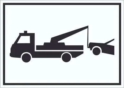 Produktbild von Widerrechtlich abgestellte Fahrzeuge Symbol Aufkleber A8 (52x74mm)