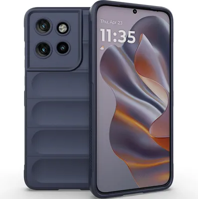 Produktbild von Handyhülle für Motorola Edge 50 Neo Weich TPU Silikon Stossfest Anti-rutsch Hülle Dunkelblau