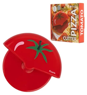 Pizzaschneider Tomate – lustiges Pizzamesser, Edelstahl, ABS