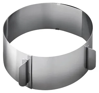 Backrahmen rund, Ø 32 x 10 cm, verstellbar 18–32 cm, Edelstahl