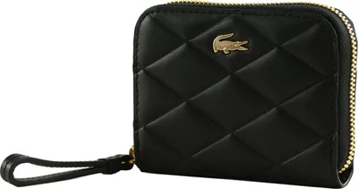 Produktbild von LACOSTE Leder Geldbörse Zip Coin Wallet Noir schwarz