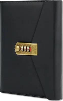 Produktbild von EDIBAZZAR | Notizbuch, Tagebuch, A5, Leder, elegant, schwarz, Code