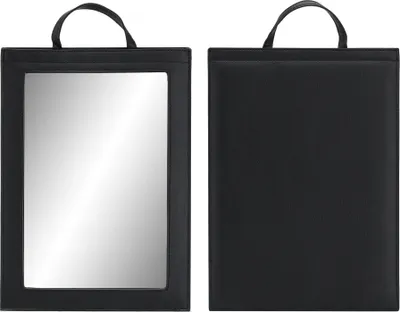 Produktbild von Spiegel Q-32-BLACK, großer Friseurspiegel mit Griff