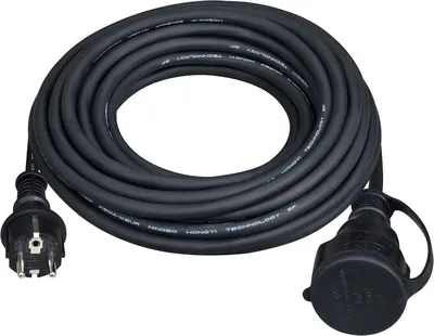 Obrázok produktu pre Predlžovací kábel Masterplug – 3000 W – 230 V – Čierna farba – 10 m