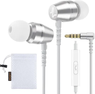Produktbild von In-Ear Kopfhörer mit Kabel und Mikrofon, klarer Stereo-Sound, 3.5-mm-Anschluss, ergonomischer Sitz, ideal für Musik, Filme und Anrufe