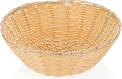 Produktbild von 40x Buffetkorb Brotkorb rund beige 23 cm PP