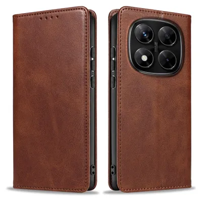 Produktbild von Handyhülle für Xiaomi Redmi Note 15 Pro Kunstleder Flip Cover Hülle Handytasche Case Kartenfach Farbe: Dunkelbraun