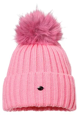 Produktbild von GOLDBERGH Una Beanie Damen Grobstrick Mütze mit Bommel pink