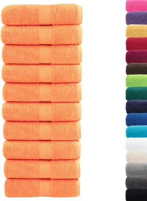 Produktbild von vidaXL Premium Waschhandtücher SOLUND 10 Stück Orange 30x30 cm 600 g/m²