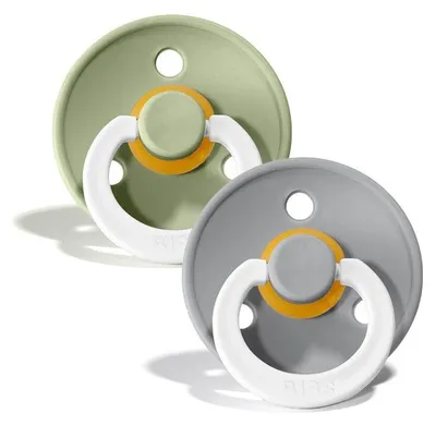 Productafbeelding van Bibs Glow Fopspeen 0-6 Maanden Sage/cloud (2 stuks)
