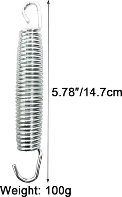 Zdjęcie produktu dla Wkładka do trampoliny – zapasowa wkładka do trampoliny, stal ocynkowana, nierdzewna i trwała, element do trampoliny, 147 mm/5,8"