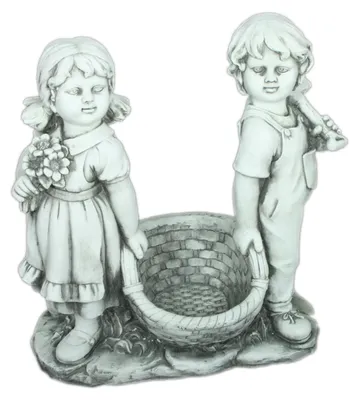 Produktbild von Gartenfigur HANS - Kunststoff Weiß 56x28x53cm | Gartendeko Outdoor Figur