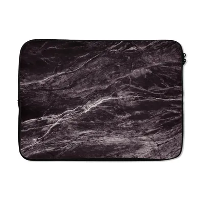 Produktbild von MuchoWow® Laptop Hülle 13 Zoll Marmor - Steine - Schwarz - Weiß Laptoptasche - Laptophülle - Sleeve - Rundumschutz