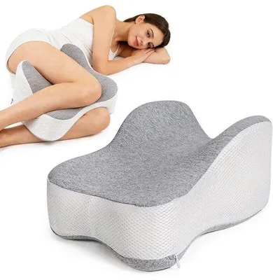 Produktbild von Kniekissen, orthopädisch – Hüftkissen für Seitenschläfer – Ergonomisches Kissen – Unterstützung für Beine und Knie – Waschbare Bezugshülle