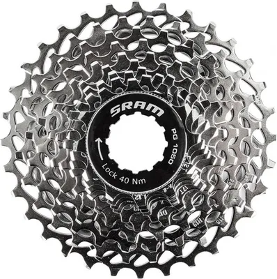 Produktbild von SRAM 00.2418.034.009 Zahnkranz-Kassette PG-1050, 10-fach (12-13-14-15-17-19-22-25-28-32), silber