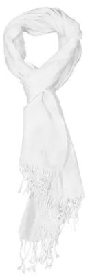 Immagine prodotto di Sciarpa in cotone da tingere, 170x57 cm, bianca. Sciarpa leggera per donna e uomo